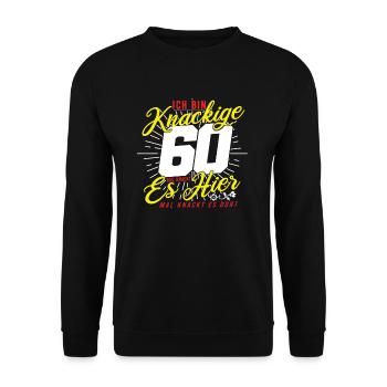60th birthday - Unisex Sweatshirt - black - Front - Alina (178cm) & Michal (187cm)
