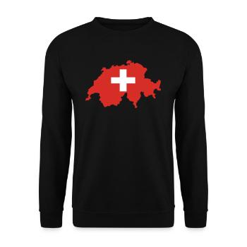 Switzerland - Unisex Sweatshirt - black - Front - Alina (178cm) & Michal (187cm)