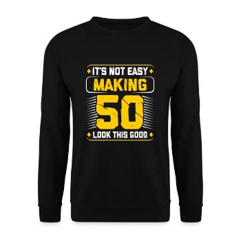 50ème anniversaire - Sweat-shirt Unisexe - noir - Devant - Alina (178cm) & Michal (187cm)
