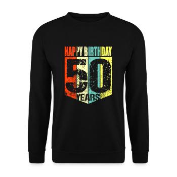 50ème anniversaire - Sweat-shirt Unisexe - noir - Devant - Alina (178cm) & Michal (187cm)