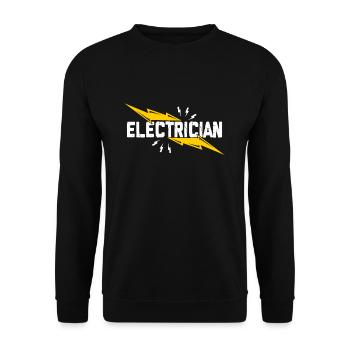 Elektriker - Unisex Pullover - Schwarz - Vorne - Alina (178cm) & Michal (187cm)