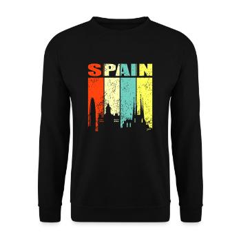 Espagne - Sweat-shirt Unisexe - noir - Devant - Alina (178cm) & Michal (187cm)