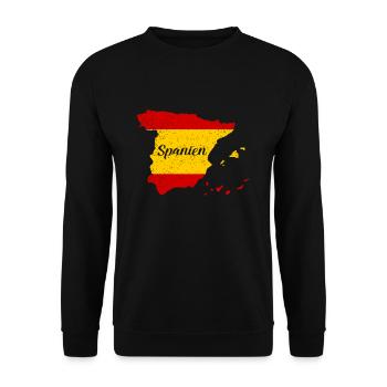 Spanien - Unisex Pullover - Schwarz - Vorne - Alina (178cm) & Michal (187cm)