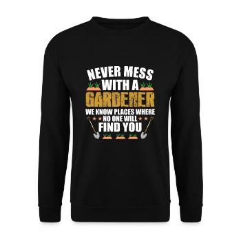 Gärtner - Unisex Pullover - Schwarz - Vorne - Alina (178cm) & Michal (187cm)