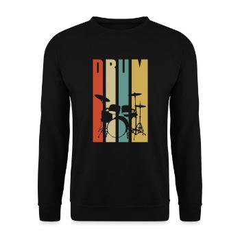 Batterie batteur cadeau de batteur - Sweat-shirt Unisexe - noir - Devant - Alina (178cm) & Michal (187cm)