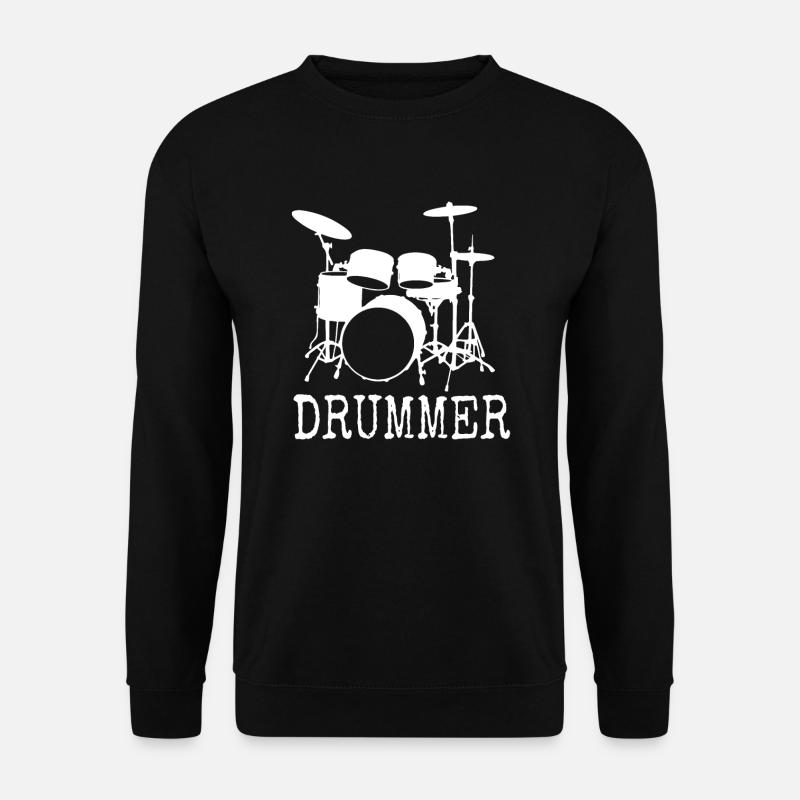 Schlagzeug Schlagzeuger Drummer Geschenk - Unisex Pullover - Schwarz