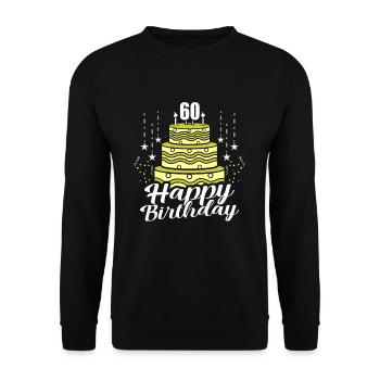 60th birthday - Unisex Sweatshirt - black - Front - Alina (178cm) & Michal (187cm)