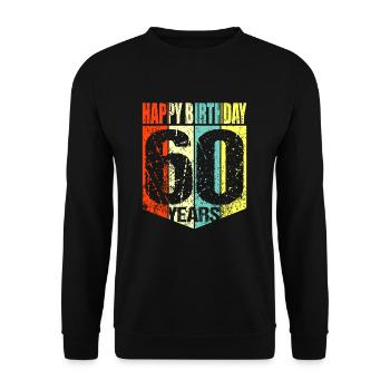 60th birthday - Unisex Sweatshirt - black - Front - Alina (178cm) & Michal (187cm)