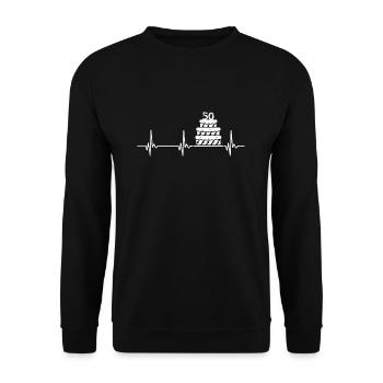 50ème anniversaire - Sweat-shirt Unisexe - noir - Devant - Alina (178cm) & Michal (187cm)