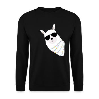 Lama - Unisex Pullover - Schwarz - Vorne - Alina (178cm) & Michal (187cm)