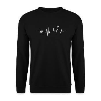 Lama - Unisex Pullover - Schwarz - Vorne - Alina (178cm) & Michal (187cm)