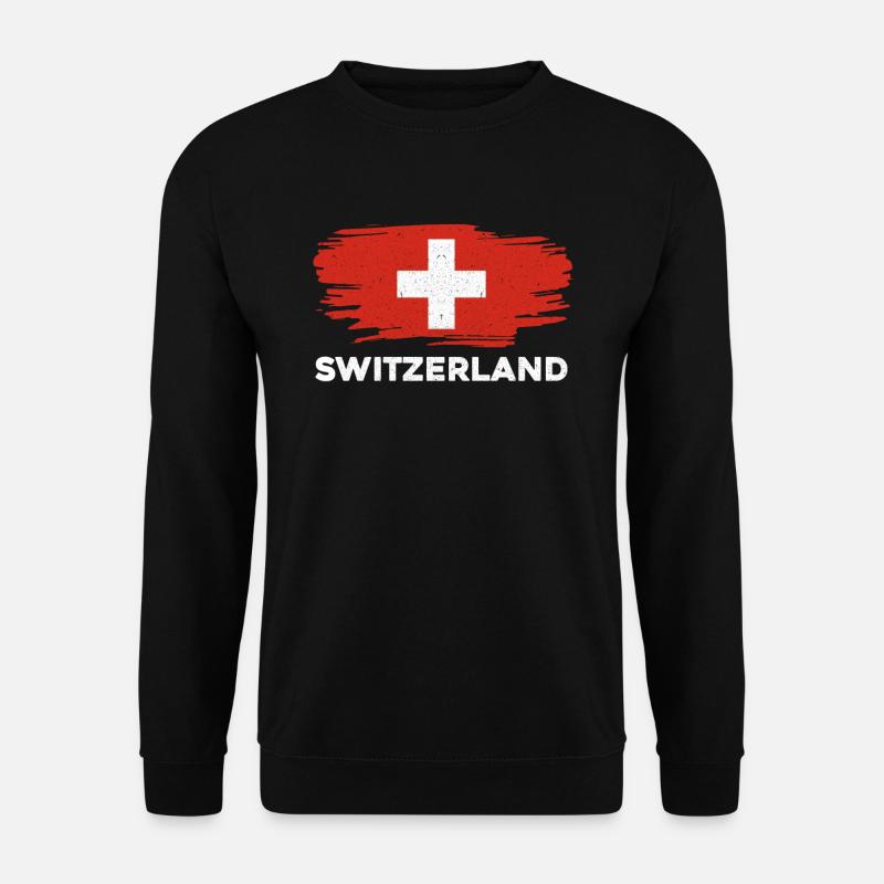 Schweiz - Unisex Pullover - Schwarz