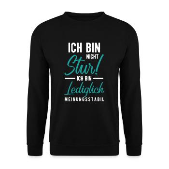 lustiger spruch - Unisex Pullover - Schwarz - Vorne - Alina (178cm) & Michal (187cm)