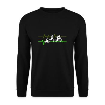Triathlon Triathlet Geschenk Geschenkidee - Sweat-shirt Unisexe - noir - Devant - Alina (178cm) & Michal (187cm)