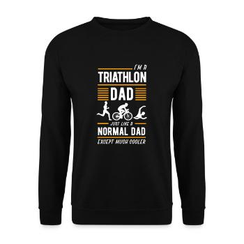 Triathlon Triathlet Geschenk Geschenkidee - Sweat-shirt Unisexe - noir - Devant - Alina (178cm) & Michal (187cm)