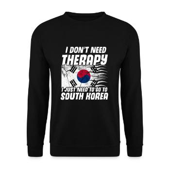 Korea - Sweat-shirt Unisexe - noir - Devant - Alina (178cm) & Michal (187cm)