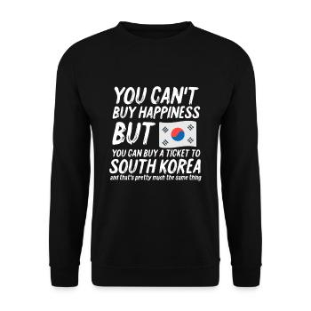 Korea - Sweat-shirt Unisexe - noir - Devant - Alina (178cm) & Michal (187cm)