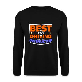 driving instructor - Unisex Sweatshirt - black - Front - Alina (178cm) & Michal (187cm)