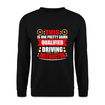 driving instructor - Unisex Sweatshirt - black - Front - Alina (178cm) & Michal (187cm)