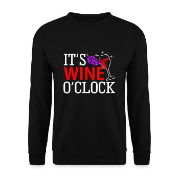 Wine Drink Wine Gift Alcohol Mom - Unisex Sweatshirt - black - Front - Alina (178cm) & Michal (187cm)