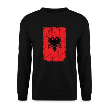 Albania - Unisex Sweatshirt - black - Front - Alina (178cm) & Michal (187cm)