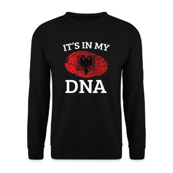 Albania - Unisex Sweatshirt - black - Front - Alina (178cm) & Michal (187cm)