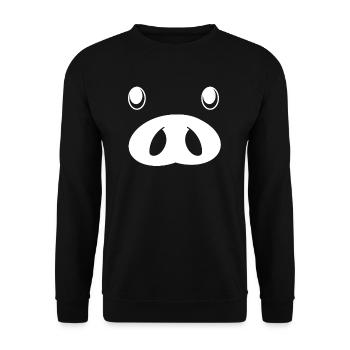 Porc - Sweat-shirt Unisexe - noir - Devant - Alina (178cm) & Michal (187cm)
