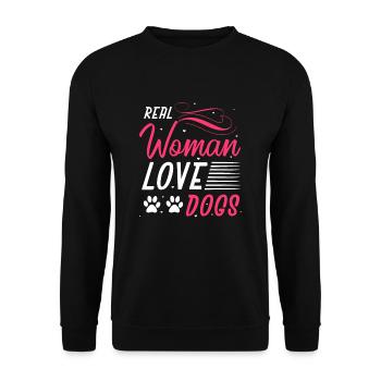 Idée cadeau chien chiot chien - Sweat-shirt Unisexe - noir - Devant - Alina (178cm) & Michal (187cm)