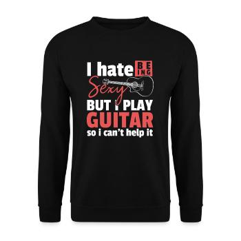 guitare - Sweat-shirt Unisexe - noir - Devant - Alina (178cm) & Michal (187cm)