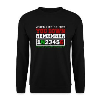motorcycle - Unisex Sweatshirt - black - Front - Alina (178cm) & Michal (187cm)