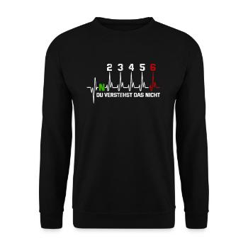 motorcycle - Unisex Sweatshirt - black - Front - Alina (178cm) & Michal (187cm)