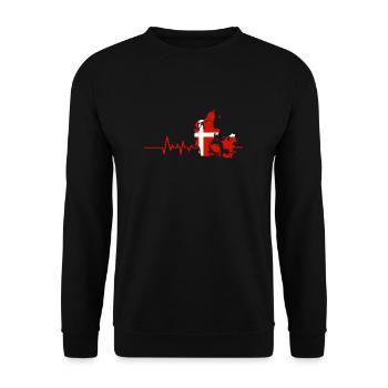 Denmark - Unisex Sweatshirt - black - Front - Alina (178cm) & Michal (187cm)