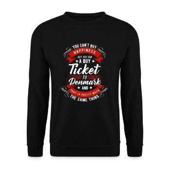 Denmark - Unisex Sweatshirt - black - Front - Alina (178cm) & Michal (187cm)