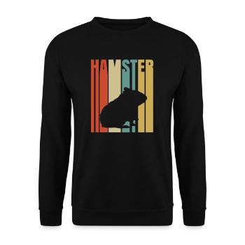 Hamster - Unisex Pullover - Schwarz - Vorne - Alina (178cm) & Michal (187cm)