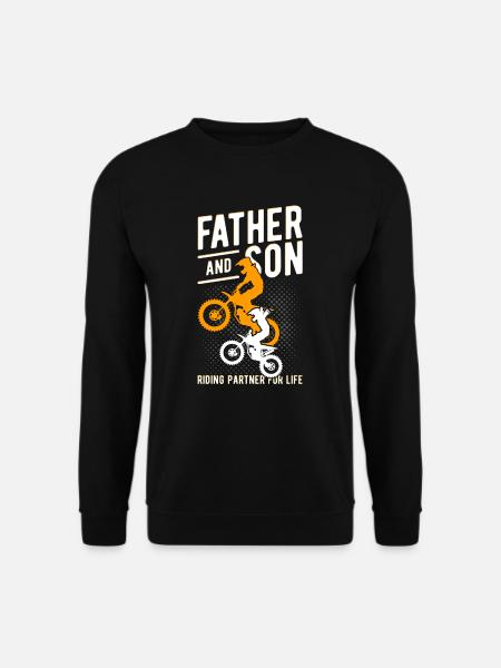 Motorrad Motorrad fahren Geschenk Motocross Bike B - Unisex Pullover - Schwarz