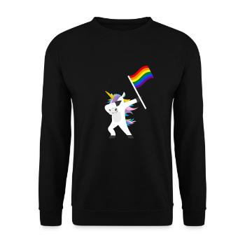 LGBT - Unisex Pullover - Schwarz - Vorne - Alina (178cm) & Michal (187cm)