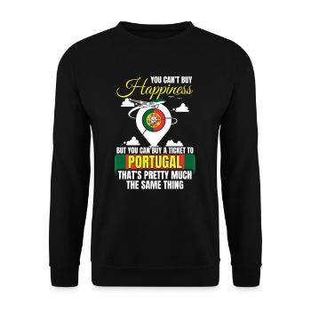 Portugal - Unisex Pullover - Schwarz - Vorne - Alina (178cm) & Michal (187cm)