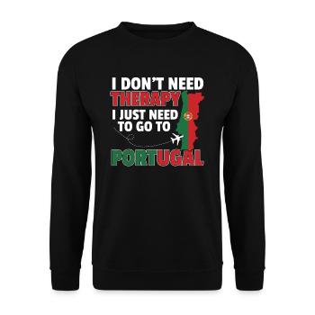 Portugal - Sweat-shirt Unisexe - noir - Devant - Alina (178cm) & Michal (187cm)