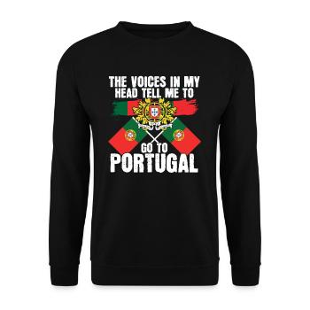 Portugal - Sweat-shirt Unisexe - noir - Devant - Alina (178cm) & Michal (187cm)