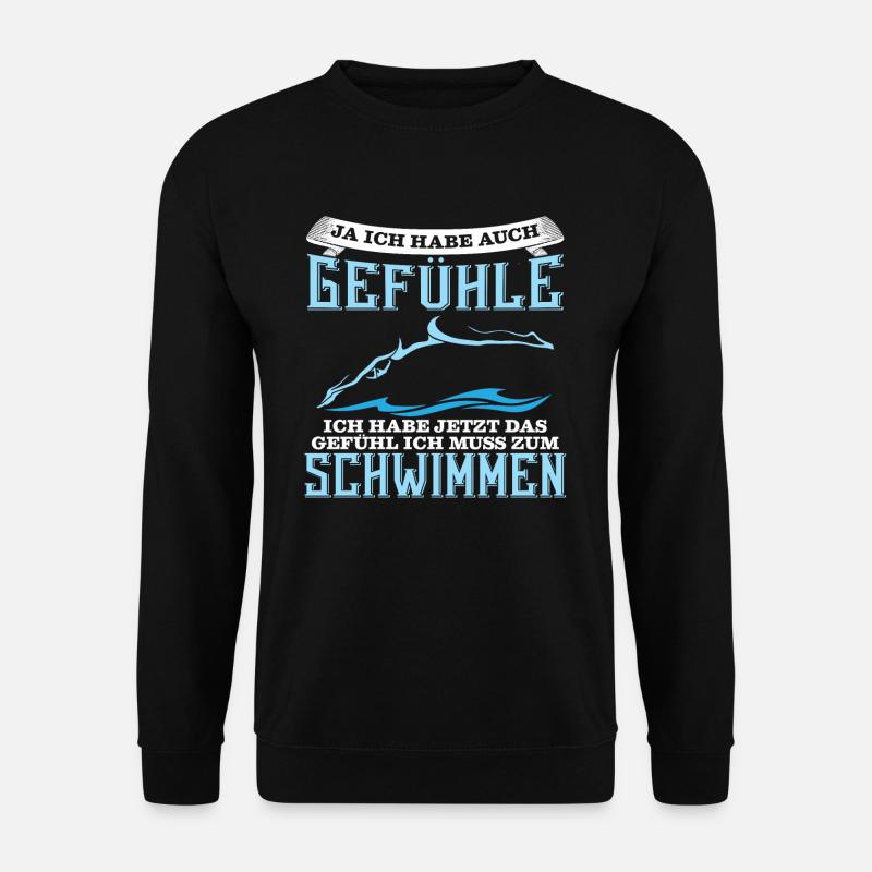 schwimmen - Unisex Pullover - Schwarz