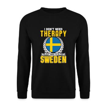 Sweden - Unisex Sweatshirt - black - Front - Alina (178cm) & Michal (187cm)