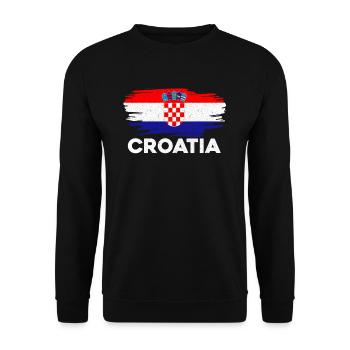 Kroatien - Unisex Pullover - Schwarz - Vorne - Alina (178cm) & Michal (187cm)