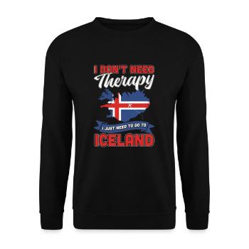 Iceland - Unisex Sweatshirt - black - Front - Alina (178cm) & Michal (187cm)