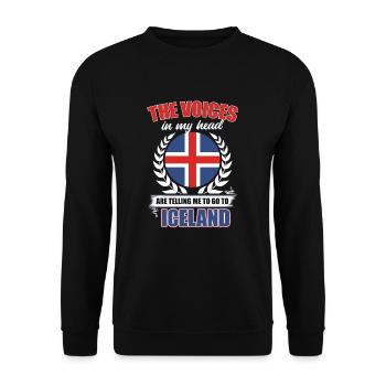 Island - Unisex Pullover - Schwarz - Vorne - Alina (178cm) & Michal (187cm)