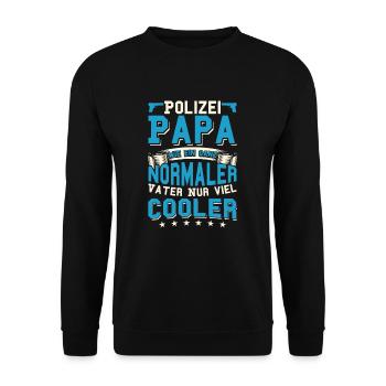 Polizei Polizist Polizeiauto Geschenk Geschenkidee - Unisex Pullover - Schwarz - Vorne - Alina (178cm) & Michal (187cm)