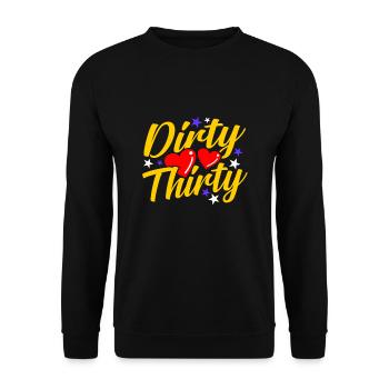 30th birthday - Unisex Sweatshirt - black - Front - Alina (178cm) & Michal (187cm)