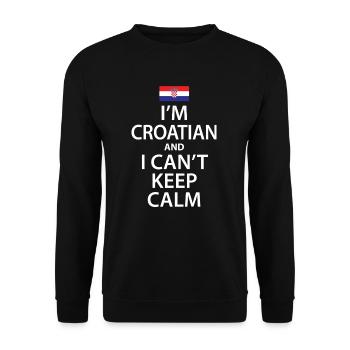 Kroatien - Unisex Pullover - Schwarz - Vorne - Alina (178cm) & Michal (187cm)