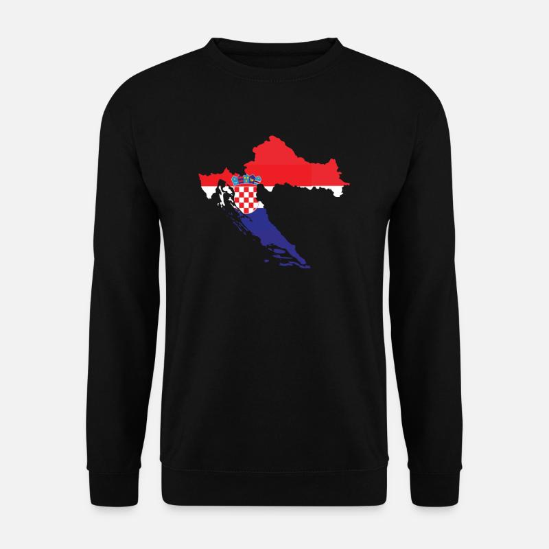 Kroatien - Unisex Pullover - Schwarz