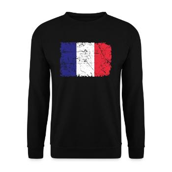 Frankreich - Unisex Pullover - Schwarz - Vorne - Alina (178cm) & Michal (187cm)