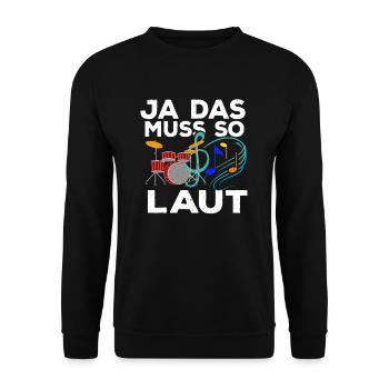 Drums - Unisex Sweatshirt - black - Front - Alina (178cm) & Michal (187cm)